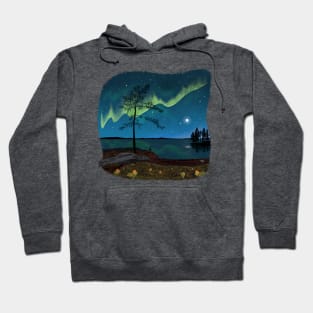 First glimmer of the Northern Lights - Autumn in Lapland Hoodie